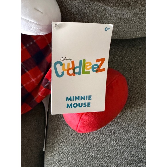 Disney Cuddleez Minnie Mouse Plush Sleeping Flannel Plaid Dress NWT - Picture 2 of 3